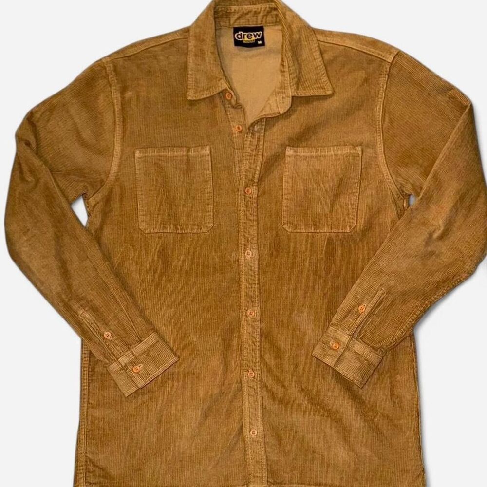 drew house Tan Corduroy Button Down Shirt
